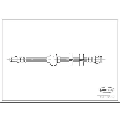 Image of 7674977 Brake Hose CORTECO 19018562 Front Axle 385mm LANCIA: Dedra Saloon