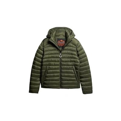 Image of Superdry Men&#039;s Quilted Jacket, Dark Moss Green, L