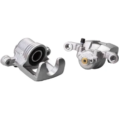 Image of 440014FA0A, 44001EM11A Brake caliper HELLA 8AN 355 799 151 Grey Cast Iron without holder NISSAN: Qashqai / Qashqai+2 I, Cube, Juke