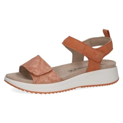 Image of CAPRICE Women&#039;s 9 28702 42 Flat Sandal, Orange Comb, 6 UK