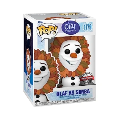 Image of Funko Pop! Disney: Frozen Olaf As Lion King Amazon Exclusive Collectable Vinyl Figure Gift Idea Official Merchandise Toys for Kids &amp; Adults Movies Fans Model Collectors