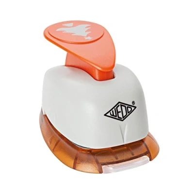 Image of Wedo 168 158 Deco Christmas Tree Shape Punch for Handicraft, Scrapbooking and Card Making,Grey/Orange,1,2 x 1,6 cm