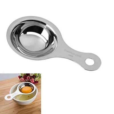 Image of Egg Separator Stainless Steel, Yolk White Filter Heat Resistant Divider Kitchen Baking Tools