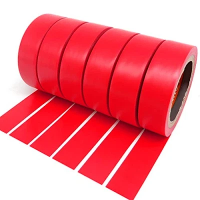 Image of YTBUBOR Red PVC Electrical Insulation Tape 6 Roll Strong Adhesive Tapes 17mm x 9m