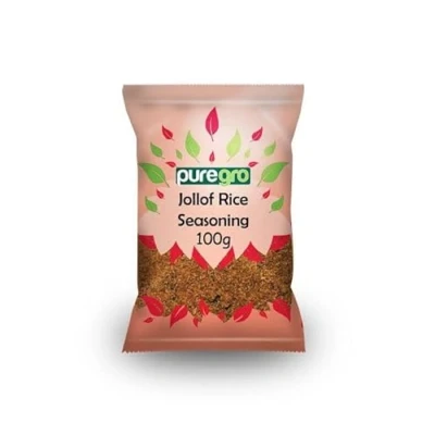 Image of Puregro Jollof Rice Seasoning 100g Pack of 1 Classic Blend Spices Perfect for Flavor Seasoning.