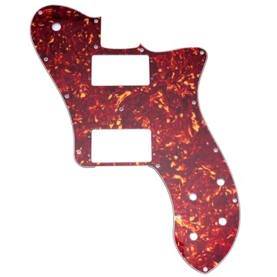 Image of Musiclily Pro 15 Holes Wide Range HH Guitar Pickguard for Mexico Fender 72 Tele Deluxe Style Electric Guitar, 4ply Vintage Tortoise