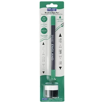 Image of PME Edible Ink Brush and Fine Pen Dark Green
