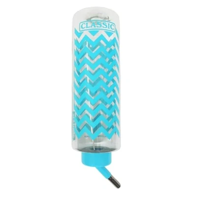 Image of CLASSIC Small Animal Drinking Bottle 600ml Zig Zag Non Leak, Twin Ball Spout, Ideal for Rabbits, Guinea Pigs, Hamsters, and Pets