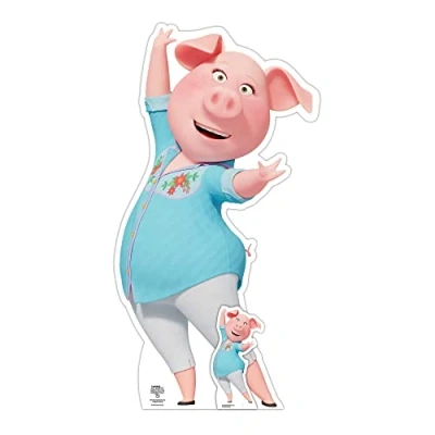 Image of Star Cutouts SC4082 Rosita Pig Sing Cardboard Cutout With Mini Birthday Party Decoration Gift