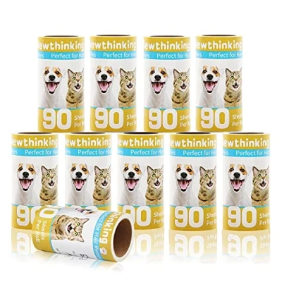 Image of Newthinking 10 Pack Lint Roller Refills, 90 Sheets Extra Sticky Refills for Clothes, Pet Hair and Furniture, Fits Most Standard Size Handle, 900