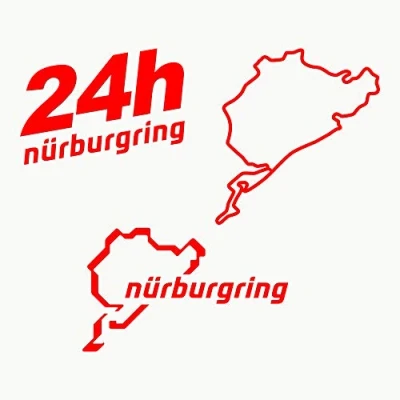Image of Autodomy Nurburgring Stickers Pack 3 Units for Car (Red)
