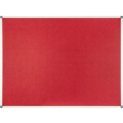 Image of Offis Felt Notice Board 1200X900MM Red Aluminium Trim