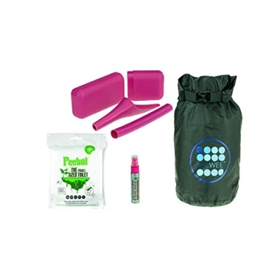 Image of SHEWEE Out &amp; About Pack Reusable Pee Funnel The Original Female Urination Device Since 1999! Quickly, Easily and Discreetly, Wee Standing Up Without Removing Clothing (Pink)