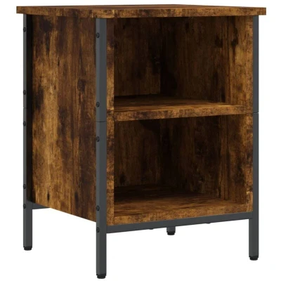 Image of vidaXL Shoe Cabinet Smoked Oak 38x35x50 cm Engineered Wood
