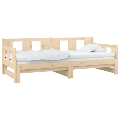 Image of vidaXL Pull out Day Bed without Mattress Solid Wood Pine 2x(80x200) cm