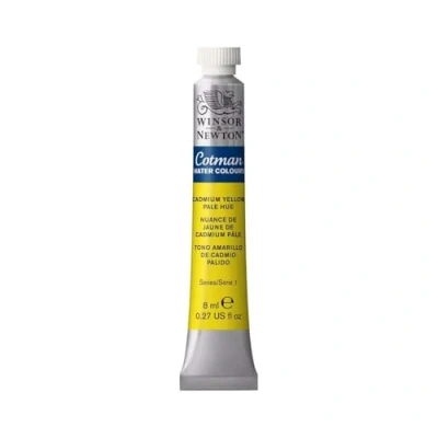 Image of Winsor &amp; Newton 303119 Cotman 8ml Water Colour Tube Cadmium Yellow Pale Hue