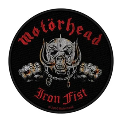 Image of Motorhead Iron Fist Skull Woven Patch