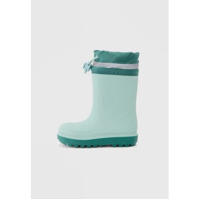 Image of Playshoes Unisex Children&#039;s Rain Boots, Lined Wellington Green lined, 7 UK Child