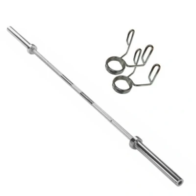 Image of viper Olympic Weight Lifting Barbell Bars with Spring collars 5ft free