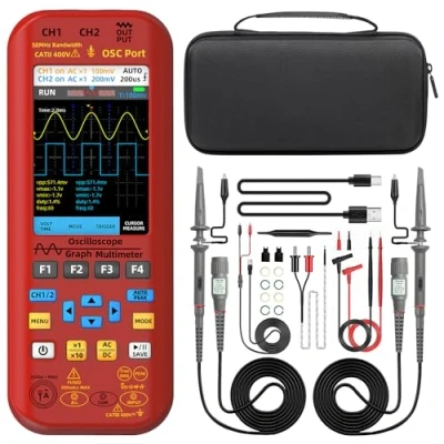 Image of BSIDE O9 Handheld Automotive Oscilloscope 2 Channel 50MHz 250MSa/s 5000mAh Multimeter TRMS 20000 Counts 3.98&quot; Full View Display 7 Waveform Signal Generator Support Rogowski Coil AC Current 2000A
