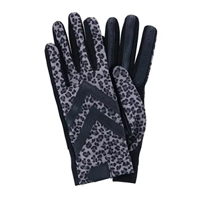 Image of Isotoner Women&#039;s smartDRI Chevron Shortie Touchscreen Gloves 30004 (Small/Medium, Grey Leopard)