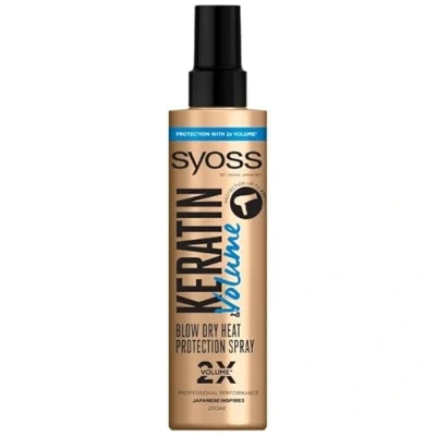 Image of Syoss Keratin heat protection hair spray for maximum volume 200ml