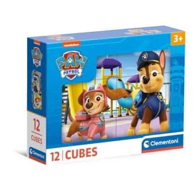Image of Clementoni Jigsaw Puzzle Paw Patrol 12 Pieces Cube Supercolor For Children 3 5 Years, Realistic, Animals, Gift Boy/Girls, Kids, Made In Italy, 41194