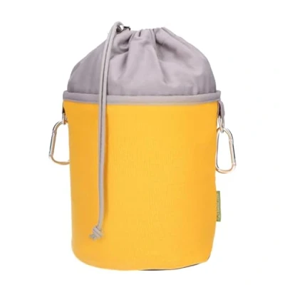 Image of trendfinding Clothes Peg Bag for Hanging with Karabiner Hook Cotton Yellow and Black