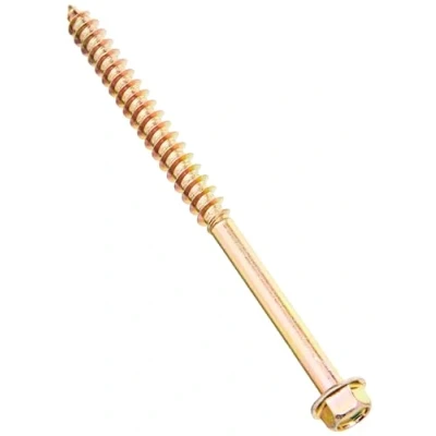 Image of TIMCO Advanced Coach Screw Hex Flange Head Slash Point Yellow 8.0 x 120 Box of 50 (8120SCSY)