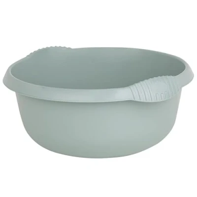 Image of TENLITE High Grade Round Washing up Bowl Medium 32cm Kitchen Basin Sink (Silver Sage)