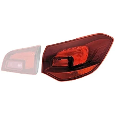 Image of 1222251, 13336327 Rear light HELLA 9EL 354 998 041 Right Outer section P21W, PY21W, W5W without bulbs bulb holder