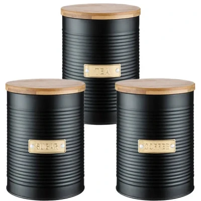 Image of Typhoon Otto Black Tea, Coffee &amp; Sugar Storage Canisters