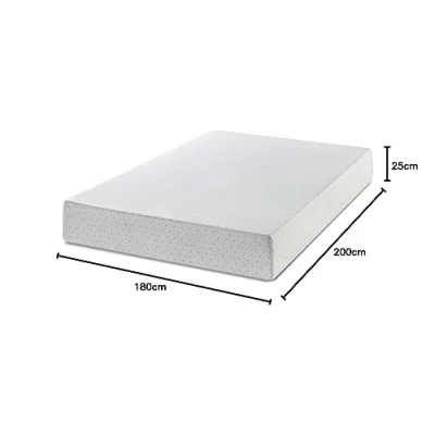 Image of Zinus Super King mattress in memory foam 180x200cm height 25cm Green tea