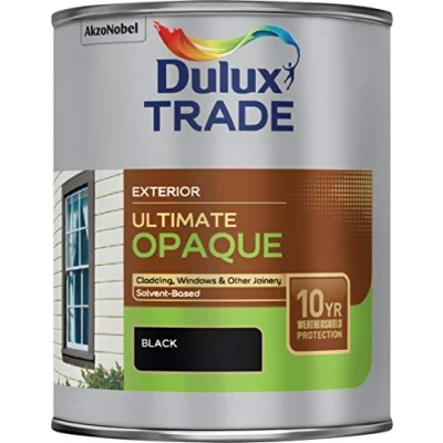 Image of Dulux Trade Ultimate Weathershield Opaque Black 1L
