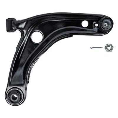 Image of 4806859145 Suspension Arm FEBI BILSTEIN 43050 with lock nuts bearing(s) Front Axle Right, Lower Control Steel TOYOTA: Yaris II Hatchback