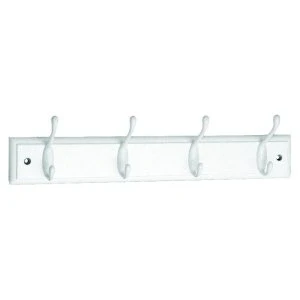 Image of diy4u 4 x White Hat &amp; Coat Hooks on Board