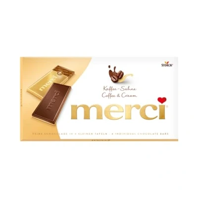 Image of Merci Coffee Cream, 4 Mini Chocolate Bars 100gr