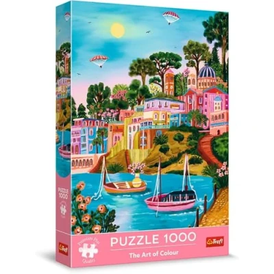 Image of Trefl Premium Plus Quality Puzzle The Art of Colour: Siros, Greece 1000 Pieces, Full Colours Series, Perfectly Matching Tiles, for Adults and Children from 12 Years, Multicoloured, 10893