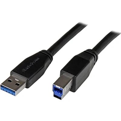 Image of StarTech.com 30ft USB 3.0 A to B Cable M/M Active Type 3.1 Gen 1 (5 Gbps) (USB3SAB10M)