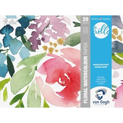 Image of Van Gogh Frau Hölle Floral Watercolour Paper 18 x 24 mm 300 g/m² 20 Sheets