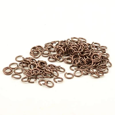 Image of Vaessen Creative Alu Deco jump rings 10mm x135 chocolate,