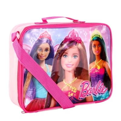Image of TDL Barbie Lunch Bag Thermal Insulated Box Girls Princess Movie School Sandwhich with Carry Handle &amp; Side Pocket