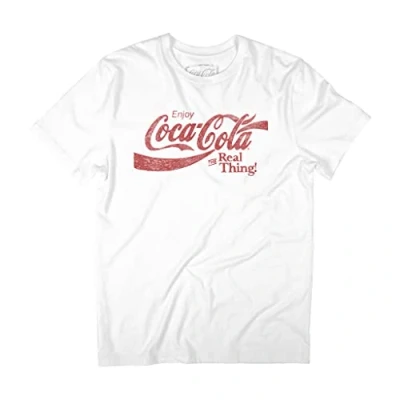 Image of Coca Cola Men&#039;s The Real Thing T Shirt, White, M