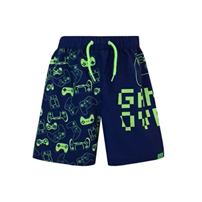 Image of Harry Bear Boys Swim Shorts Gaming Blue 6 7 Years