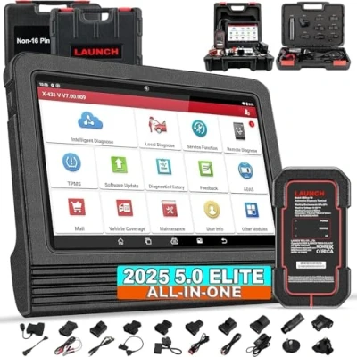 Image of LAUNCH X431 V (X431 Pro) Bi Directional OBD2 Diagnostic Scanner, Key Fob Programming, ECU Coding, ABS Bleeding Brake, Reset Functions Including Oil Reset, EPB, SAS, DPF, BMS, SRS, TPMS
