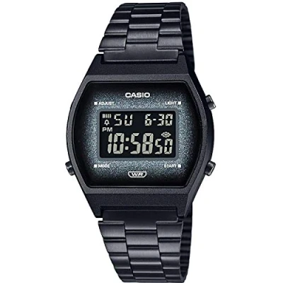 Image of Casio Unisex 35.00mm Quartz Watch with LCD Digital dial and Black Metal Bracelet Strap B640WBG 1BEF