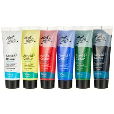 Image of MONT MARTE Acrylic Colour Paint Set 6pc x 50ml