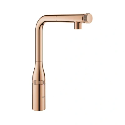 Image of Grohe Essence SmartControl Pull Out Kitchen Mixer Tap with Touch Control Warm Sunset (Bronze)