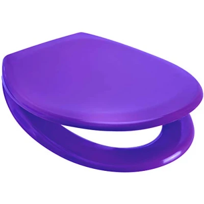 Image of Purple Soft Close Toilet Seat ONE Button Release Duroplast Top/Bottom Fix