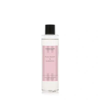 Image of Stoneglow Modern Classics Collection Pink Peony &amp; Gardenia 210ml Scented Reed Diffuser Refill (Glass Bottle)